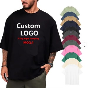 T-shirt pour homme en coton 100% de haute qualité, surdimensionné, lourd, uni, personnalisable, impression personnalisée, t-shirt unisexe - Product Image 2