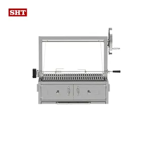 Terbaik Jual Portable Merokok Bata Api Dibangun Di Barbekyu Charbroil Santa Maria Style Grill