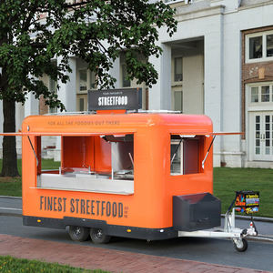 2025 Street Fast Mobile Food Trailer Camión de comida totalmente equipado con cocina completa Coffee Hotdog Cart - Product Image 3
