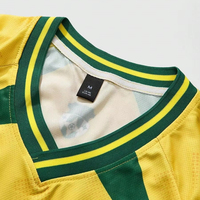 Conception personnalisée Maillot et short de football brésilien de ville à coupe automatique Kits de football d'équipe Drfit Mesh Pro évacuant l'humidité