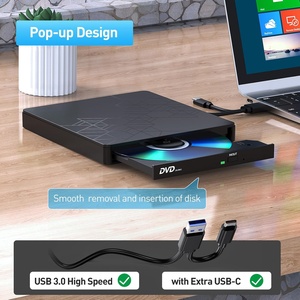 Reproductor Portátil USB 3.0, Grabador de CD RW con Lector de Tarjetas SD/TF y HUB para PC, Escritorio, Portátil, Linux, Unidad Óptica Externa, ROM, DVD - Product Image 4