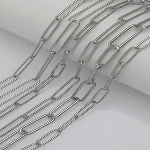 Paslanmaz çelik zincir preslenmiş Oval zincir uzatma zinciri DIY el yapımı bilezik kolye aksesuarları