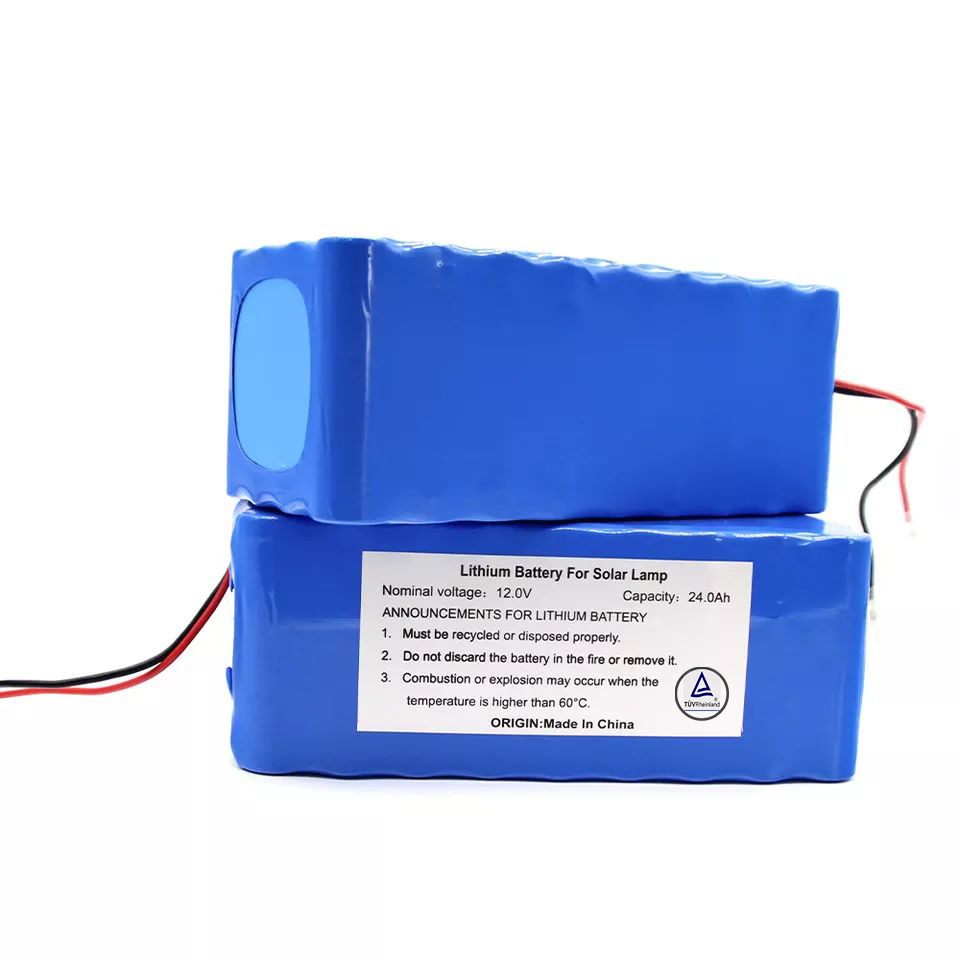 INR Lithium-Ion LFP LiFePO4 Paket Baterai 12V 24Ah 30Ah 60Ah Disesuaikan untuk Kamera CCTV Pemantauan Lampu Tenaga Surya