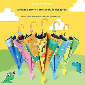 <span class=keywords><strong>Parapluie</strong></span> semi-automatique pour enfants de dessin animé avec longue poignée en gros pare-soleil transparent pour hommes et femmes - Product Image 1