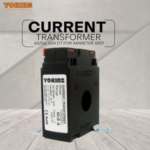 Transformateur de courant YOKINS 50/5A, 50A CT pour ampèremètre modèle SR21, design rectangulaire élégant encapsulé dans du polycarbonate - Product Image 6