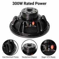 Haut-parleur de médium-grave en métal AES ultra-léger de 10 pouces avec woofer néodyme, 3 kg, 96 dB de haute sensibilité, 300 W, 8 ohms pour système Line Array