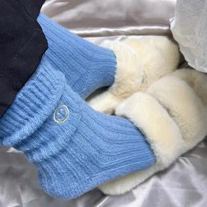 <span class=keywords><strong>2026</strong></span> नई फैशन महिलाओं 100% मेरिनो ऊन कश्मीरी मोटी सर्दियों के मोजे गर्म नरम ठोस आकस्मिक खेल - Product Image 4