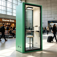 Cabine téléphonique moderne en aluminium, silencieuse et à haute vitesse, avec hauteur réglable pour immeuble de bureaux et bureau à domicile
