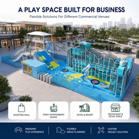 Structure de jeu interactive commerciale pour l'extérieur : mur d'escalade, jeux pour enfants, équipement intérieur pour enfants, toboggans, piscine à balles en PVC