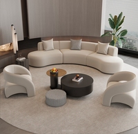 Ensemble de tables basses STG pour hall d'hôtel européen et américain, idéal pour les espaces de négociation, de repos et de réception, et canapé modulable pour salon.
