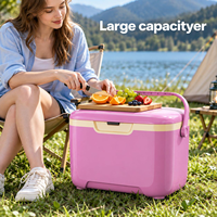 Glacière de camping portable, boîte à glace isolée pour aliments et boissons avec poignée durable, conception anti-fuite, vente directe usine OEM