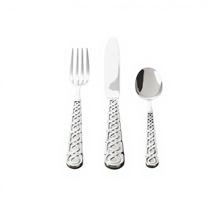 Juego de Cubiertos de Acero Inoxidable con Acabado Espejo, 3 Piezas, Diseño Clásico, Seguro para Alimentos, Buena Calidad - Product Image 1
