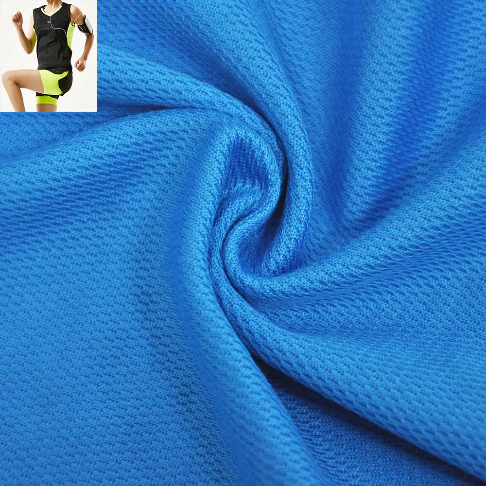 Suzhou Meidao TC polyester / cotton fabric mesh bird eye mesh stretch fabric sportswear fabric for women clothing uniform