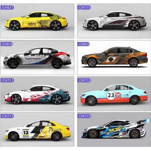 NIKO Custom 1.52*18m Film Vinyle Brillant Rose Cartoon pour Carrosserie de Voiture, Impression Personnalisée, PVC Imperméable - Product Image 2