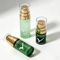 Kit de Voyage Pompe Airless PP 5/10/15ml Petite Taille avec Fermeture pour Lotion Corporelle Huile Essentielle Cosmétique