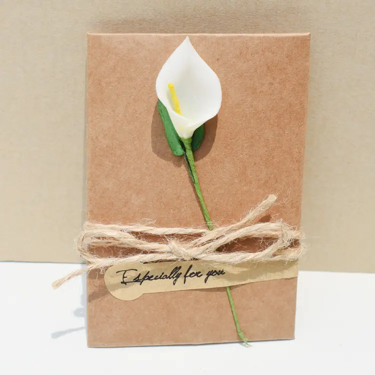 चीन निर्माता नई शैली के सूखे फूल ग्रीटिंग कार्ड