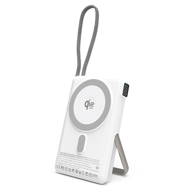 Qi2.2 Certified 25W Semi-Solid Battery 10000 MAh Magnetic Wireless Power Bank Fast Charging with Type-C Input/Output QC3.0