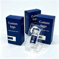 Boîte en papier personnalisée pour flacons de 3 ml et 10 ml, support pour 1/2/5 flacons avec étiquette holographique et plateau en blister PET