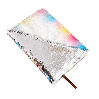 Carnet à paillettes réversibles vierges pour sublimation A5, journal magique à couleurs changeantes pour étudiants, thème sirène, pour impression photo DIY, cadeau