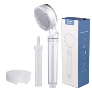 <span class=keywords><strong>Pommeau</strong></span> <span class=keywords><strong>de</strong></span> <span class=keywords><strong>Douche</strong></span> Haute Pression <span class=keywords><strong>Transparent</strong></span> à Microbulles avec Boîtier <span class=keywords><strong>de</strong></span> Déchloration Assorti et Poignée en Coton PP - Product Image 1