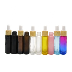 Fornitore della fabbrica 10 ml di Legno Del Grano Cerchio bottiglie 10 ml Arcobaleno Glassato Colorato Vuota di Olio Essenziale di Vetro Contagocce Bottiglia Cosmetica - Product Image 4