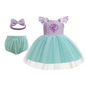 Conjunto de Vestido de Tul de Princesa para Bebés Niñas, Disfraz Elegante de 3 Piezas para Fiesta de Cumpleaños - Product Image 4