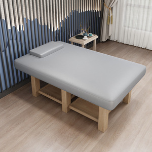 Table de massage moderne rembourrée avec cadre en bois, canapé de thérapie, mobilier de salon de traitement - Product Image 4
