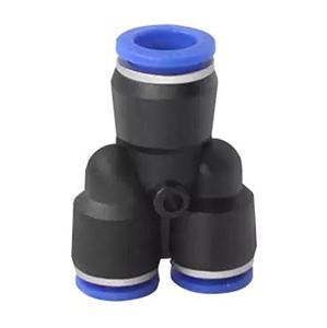 PY 3 voies Y Type branche raccords d'air en plastique noir contrôle <span class=keywords><strong>de</strong></span> tuyau pneumatique grand petit <span class=keywords><strong>débit</strong></span> d'air vitesse raccords <span class=keywords><strong>de</strong></span> tuyau pneumatiques - Product Image 2