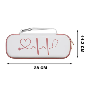 Étui rigide antichoc avancé pour stéthoscope d'étudiant, sac de transport médical robuste avec poignée et porte-stylo pour les professionnels de la santé - Product Image 5