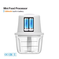Hachoir à viande électrique sans fil rechargeable par USB, 400 ml, ail, légumes, viande, cuisine, hachoir à ail portable, mini robot culinaire