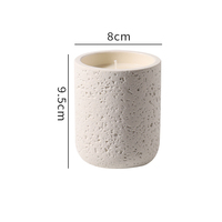 Pot à bougie en ciment à texture mate poreuse, forme multiple, récipient en béton pour bougie parfumée, décoration d'intérieur, vente en gros