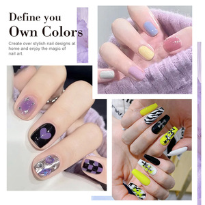 Esmalte de <span class=keywords><strong>Uñas</strong></span> Líquido de Larga Duración y Set de Gel Adhesivo para Arte de <span class=keywords><strong>Uñas</strong></span>, Serie de 8 Colores con Lámpara LED - Product Image 4