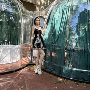 Design moderne Full Housse Glamping Maison géodésique à bulles Polycarbonate transparent préfabriqué pour application hôtelière - Product Image 4