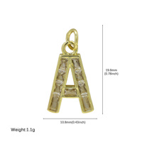Mode 26 Alphabet Pendentif Lettres Accessoires En Laiton Pendentif Initial Charmes pour La Fabrication De Bijoux