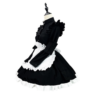 Maid Costume Black Polyester Cosplay Outfit For Anime Role Play - Product Image 4