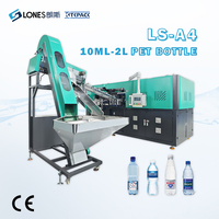 Mesin Cetak Tiup Botol PET Otomatis Kecepatan Tinggi 5000BPH 4-Ruang 100ml-2000ml LS-A4 Stretch Blow Molding Machine LONES