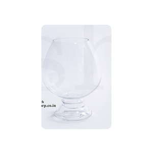 แจกันแก้วทรงแบนประดับคริสตัล - Product Image 1