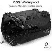 Sac à dos de voyage unisexe en toile imperméable 500D, grand format, robuste, avec fermeture éclair et sangle réglable