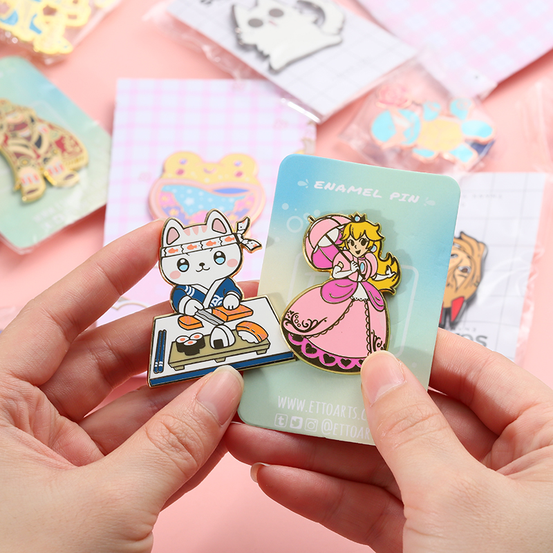 lovely girl pin badge