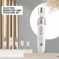 Stylo polisseur pour pédicure à usage domestique, ensemble de manucure avec 5 modes de fonctionnement, perceuse à ongles électrique rechargeable par USB portable
