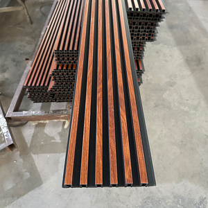 Vendita calda impermeabile WPC pannello di parete interna in PVC Flim legno rivestimento in venature moderno Design <span class=keywords><strong>interno</strong></span> rivestimenti murali - Product Image 2