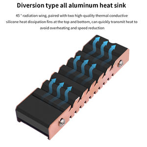 Кулер TISHRIC S80-T для <span class=keywords><strong>M</strong></span>.2 2280 SSD, медный радиатор с высокой эффективностью отвода тепла для игровых ПК, офисных и настольных компьютеров DIY - Product Image 5