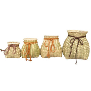 Bamboo Woven Baskets Natural Handmade Craft Home Decoration Small Decorative Storage Bamboo Green Manual Weaving - Product Image 2