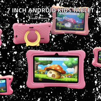 Tablet Anak 7 Inci Android 12 Quad Core Layar IPS 32GB 2GB RAM USB Tipe C Perangkat Pembelajaran Edukatif