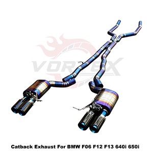 ท่อไอเสียแบบ catback valved ไทเทเนียมเผาไหม้ ved สีน้ำเงินสำหรับ BMW F06 F12 F13 640i 650i N55เครื่องยนต์ N63ใส่โดยตรง - Product Image 2