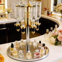 Présentoir rotatif pour 6 flacons de parfum 375ml 500ml – Distributeur de parfum et d'huiles essentielles pour table – Support de rangement