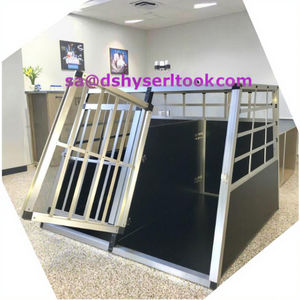 กรงสุนัขอลูมิเนียมขนาดใหญ่ที่แข็งแรงทนทานแบบสองชั้นพร้อมผนังกั้นกรงสัตว์แบบพกพาสำหรับขนส่งรถ - Product Image 2