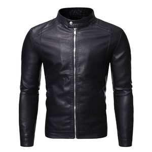 Custom Logo <strong>Men</strong> <strong>Jackets</strong> Stand Collar <strong>Biker</strong> Leather <strong>Jacket</strong> Istanbul Black <strong>Biker</strong> <strong>Jacket</strong> for <strong>Men</strong> - Product Image 1