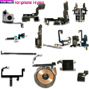100% أصلي وحدة كاميرا أمامية كبيرة وصغيرة منفذ شحن سماعة مرتفعة مرنة هزاز للايفون 14 بلاس 14P جزء مرن من سماعة الأذن - Product Image 1