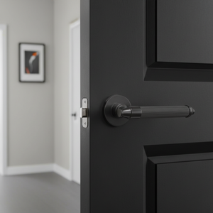 Modern Classic Luxury Brass Interior <strong>Door</strong> Handle Set Polished Chrome Finish <strong>Black</strong> <strong>Knob</strong> Round/Square/Oval Shapes Easy - Product Image 1